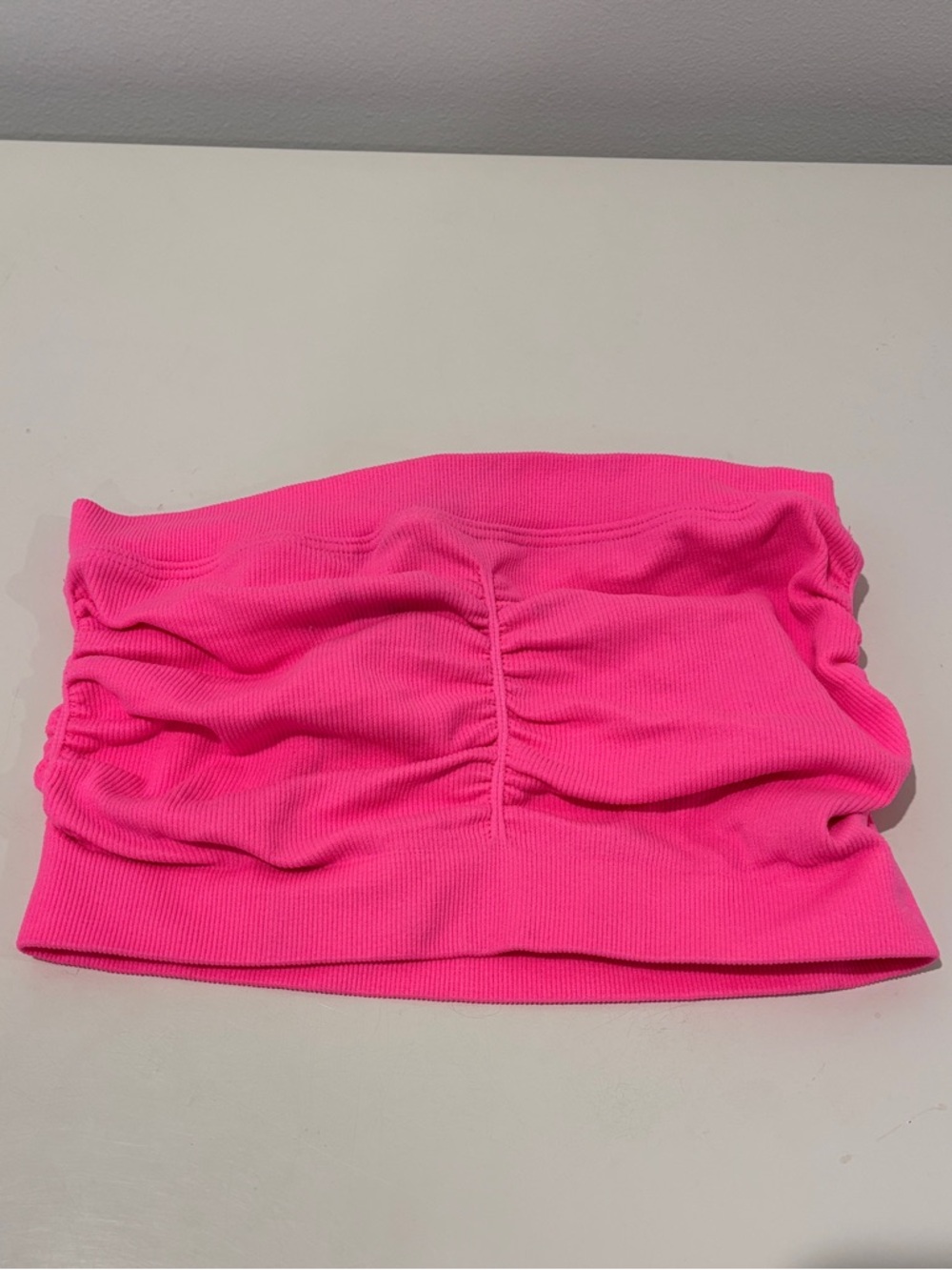 Urban Outfitters Hot Pink Ribbed Bandeau Top